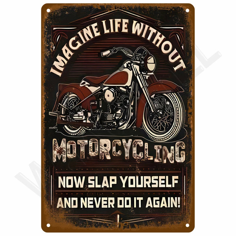 Retro Metal Sign Wall Art Mural Aesthetic Room Home Decor Items Poster Vintage Metal Plate Garage Decoration Tin Sign Plates Bar