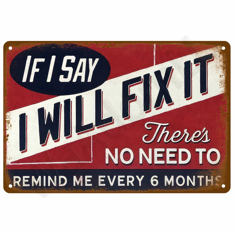 Retro Metal Sign Wall Art Mural Aesthetic Room Home Decor Items Poster Vintage Metal Plate Garage Decoration Tin Sign Plates Bar