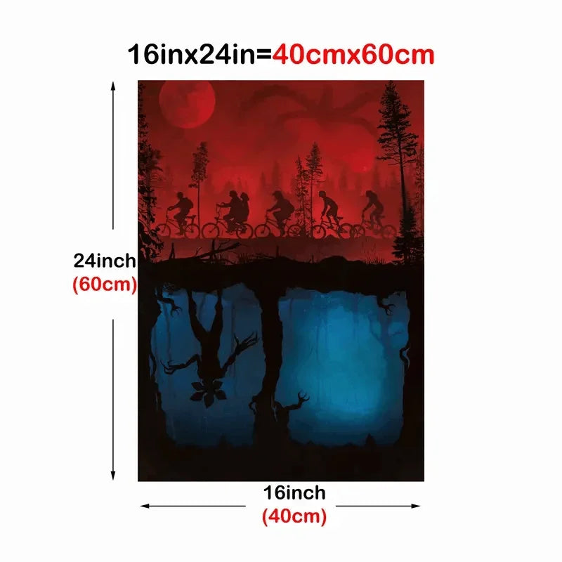 1pc Wall Art Canvas Paintings  Upside Down Monsters Oil Painting On Canvas Wall Art  Artwork Painting Home Wall Decor No Frame