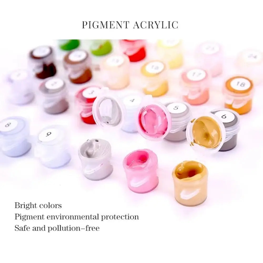Genie Canvas - PhotoCustom City Oil Painting By Numbers Scenery Adults DIY Kits Paint By Numbers On Canvas Landscape Frameless Home Decoration