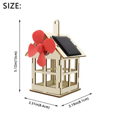 DIY Solar Windmill - Science DIY Physics Educational Kit for Kid Model 2 in 1 Solar Power Technology Experiment Stem Gift