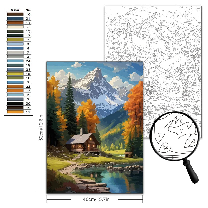 PhotoCustom City Oil Painting By Numbers Scenery Adults DIY Kits Paint By Numbers On Canvas Landscape Frameless Home Decoration