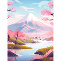 GATYZTORY Scenery Painting By Numbers Oil HandPainted Acrylic Paint Sakura Pagoda Home Decors Adults Crafts On Canvas DIY Gift