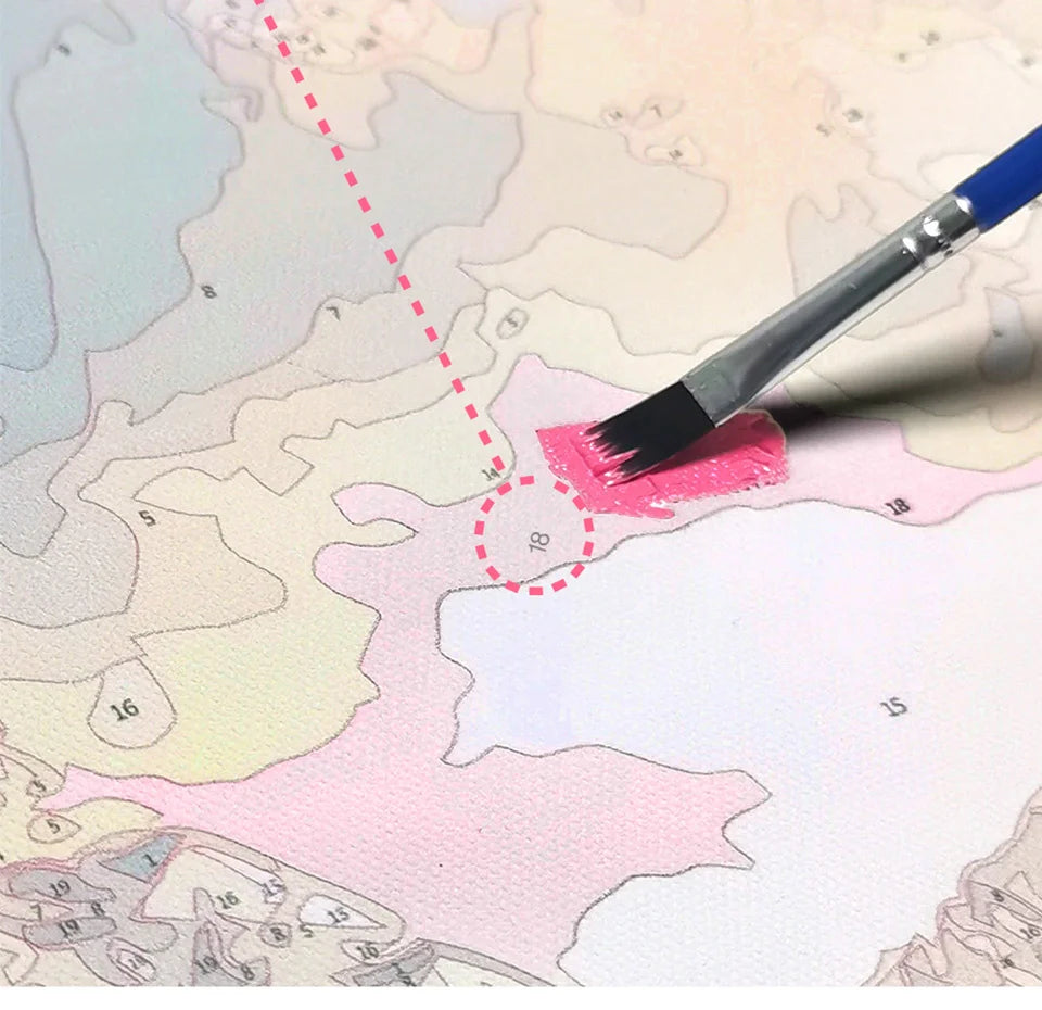 Genie Canvas -  Custom - Paint By Numbers Custom Photo HandPainted Kits Creative Hobby Oil Painting Private Livingroom Decoration Unique Gift