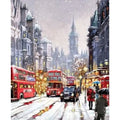 Genie Canvas - PhotoCustom City Oil Painting By Numbers Scenery Adults DIY Kits Paint By Numbers On Canvas Landscape Frameless Home Decoration