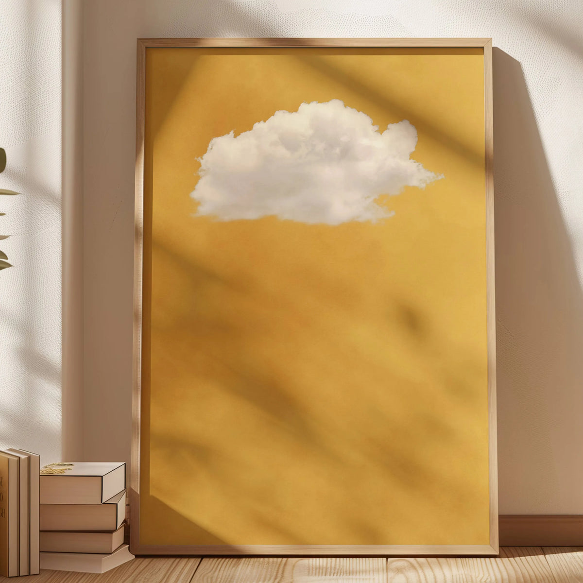 Abstract Blue Cloud Wall Art Poster Minimalist Sky Maximum Compromise Canvas Printmaking for Modern Living Room Home Decor Gifts