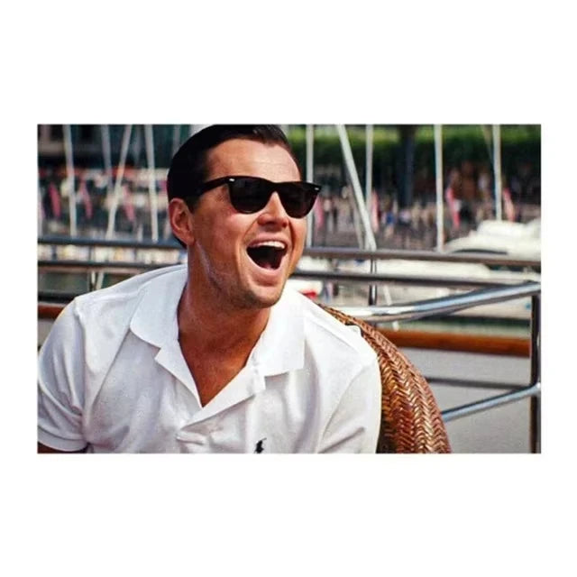 AA Vintage Wall , American Black Card The Wolf of Wall Street, Canvas Printed Poster, Home Living Room Bedroom Decoration