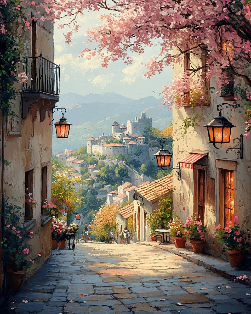 Genie Canvas - Diy Paint By Number For Adults Kits Mountain Acrylic Picture By Numbers Landscape Creative Hobby For Home Decor