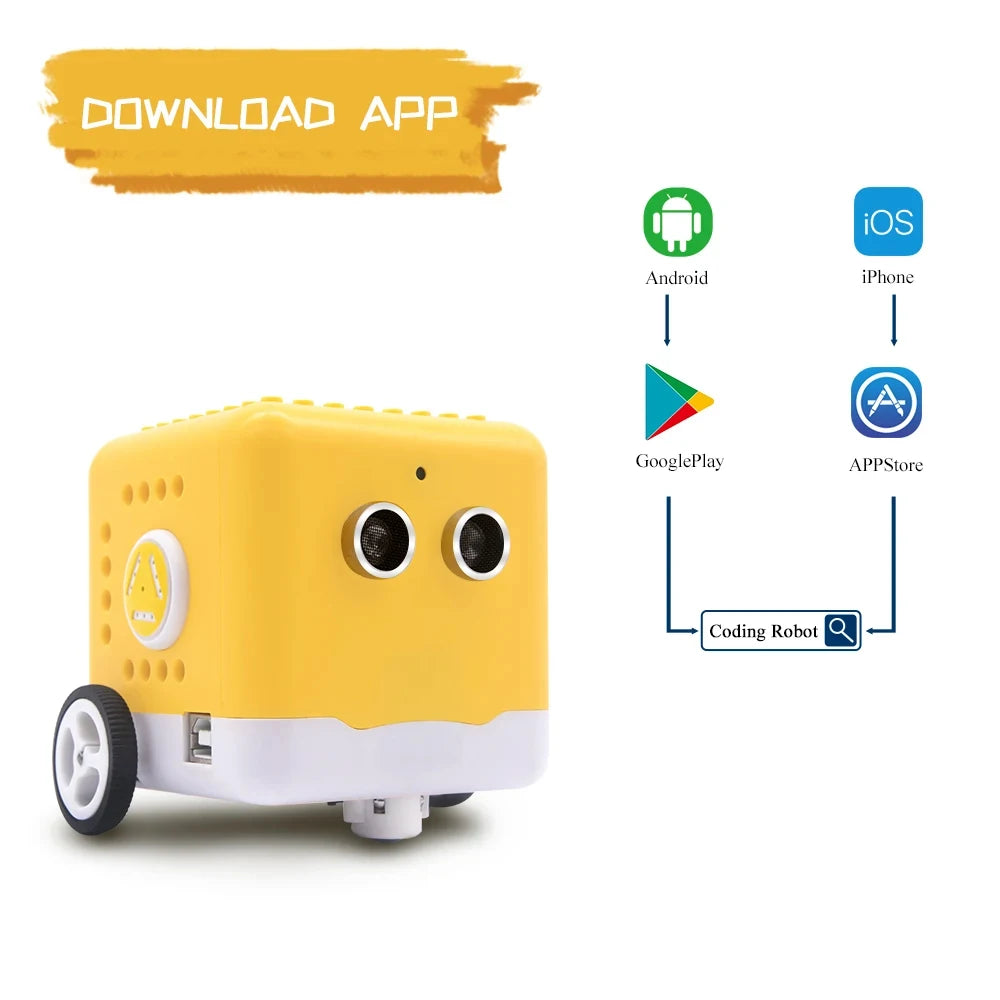 Kidsbits Programmable Robot Kit Coding Robot +28 Projects Tutorials For Arduino Graphical Programming KIDS DIY STEM Educational