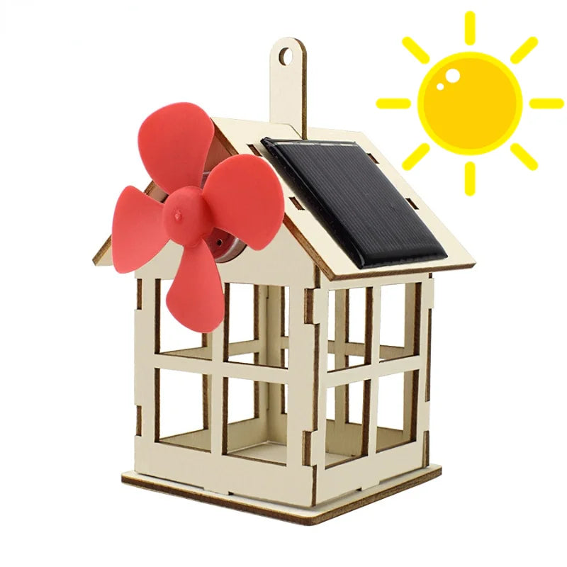 DIY Solar Windmill - Science DIY Physics Educational Kit for Kid Model 2 in 1 Solar Power Technology Experiment Stem Gift