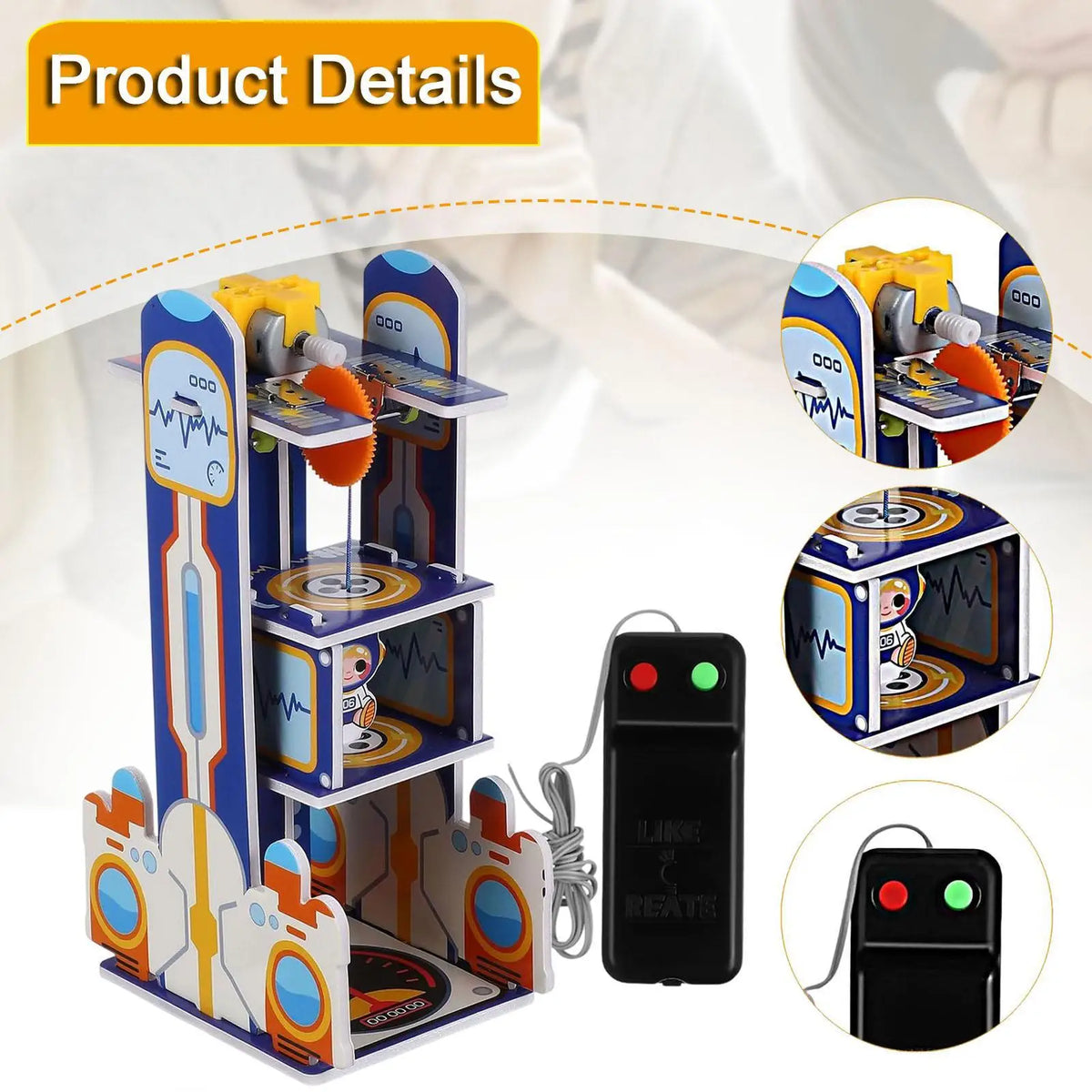 DIY Elevator Toy Kids Science Kit Material Package, Easy Assembly DIY Model Building Kit for Children, Teens, Age 5+