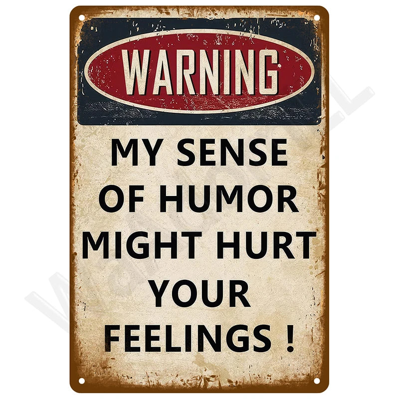 Retro Wall Art Mural Outdoor House Bathroom Home Room Decorations Decor Vintage Metal Signs Plates Tin Sign Posters Man Cave Bar