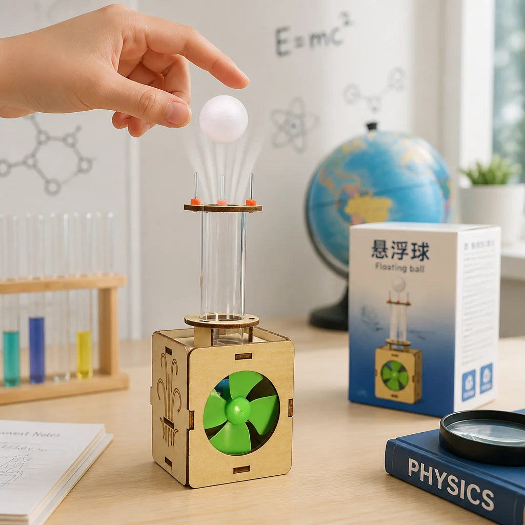 STEM Wooden DIY Air Floating Ball Science Kits for Kids Educational Toys Physics Experiment Tool School Projects Teaching Aids
