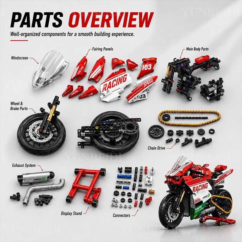 Motorcycle Building Block Set