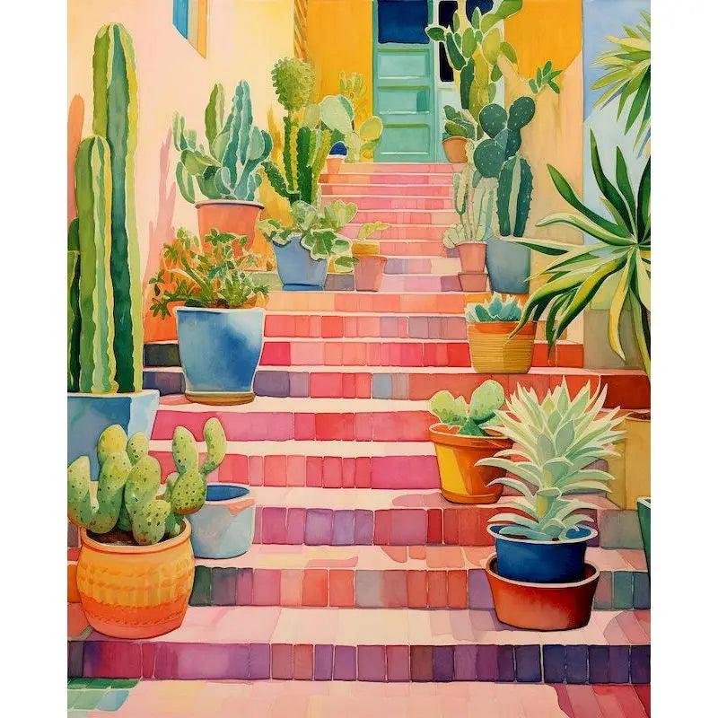 Genie Canvas - PhotoCustom City Oil Painting By Numbers Scenery Adults DIY Kits Paint By Numbers On Canvas Landscape Frameless Home Decoration