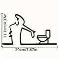 2D Flat, High-Quality 2D Flat Metal Self-with holes, Black Frame Modern Home Decor for Bathroom - Easy to Install Wall Art