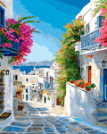Genie Canvas - Landscape Architecture Number Painting ,Diy Painting Kit For Adults Paint By Numbers Canvas Acrylic Painting Decorative Paintin