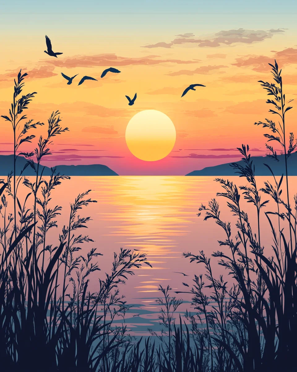 Genie Canvas - Diy Paint By Number For Adults Kits Mountain Acrylic Picture By Numbers Landscape Creative Hobby For Home Decor