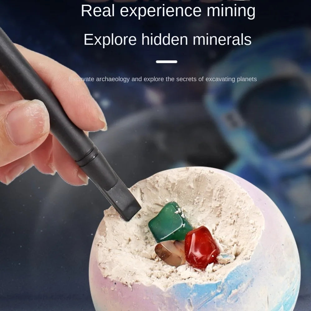 Science Educational Explore Planet Dig Kit Kids Excavation Toys Mining Kit Crystals  Mega Gemstone Education Excavation Kit