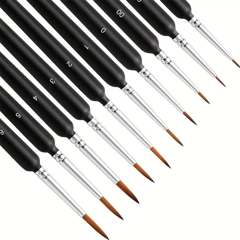 10/20 Pieces Fine Detail Paint Brush Miniature Painting Brushes Kit Mini Paints Brush for Acrylic, Watercolor, Oil, Face, Nail
