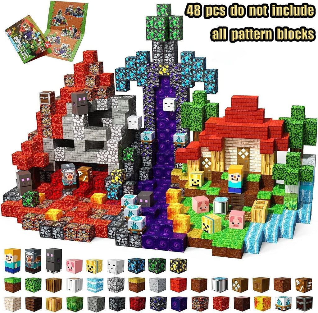 Magnetic Building Blocks - Mine Craft World - Cave