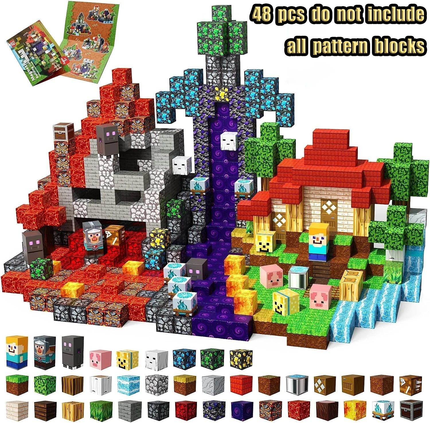 Magnetic Building Blocks - Mine Craft World - Cave