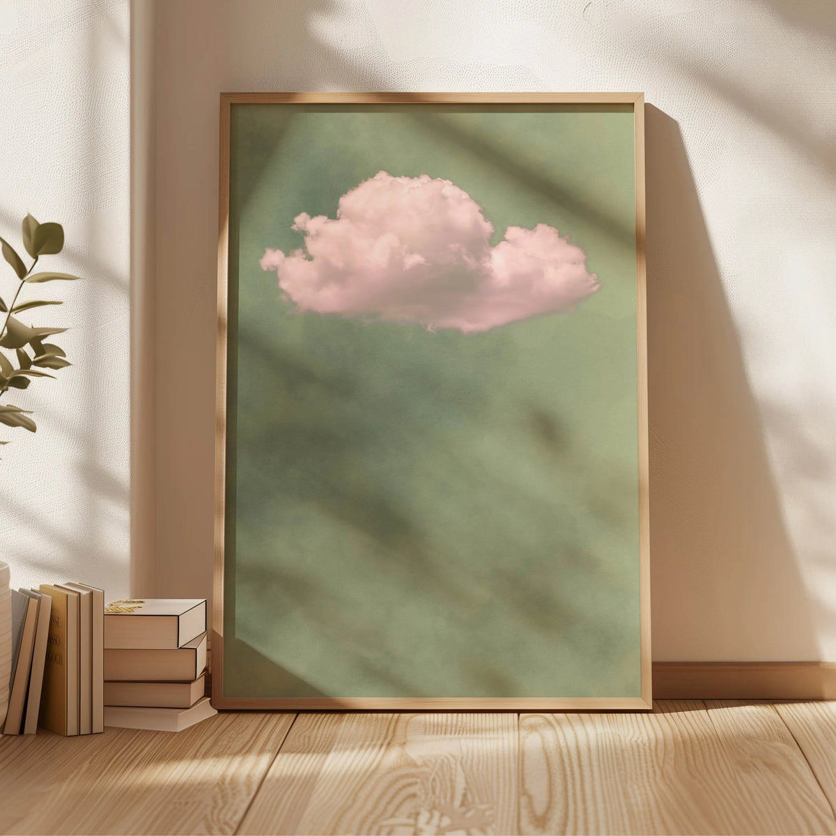 Abstract Blue Cloud Wall Art Poster Minimalist Sky Maximum Compromise Canvas Printmaking for Modern Living Room Home Decor Gifts
