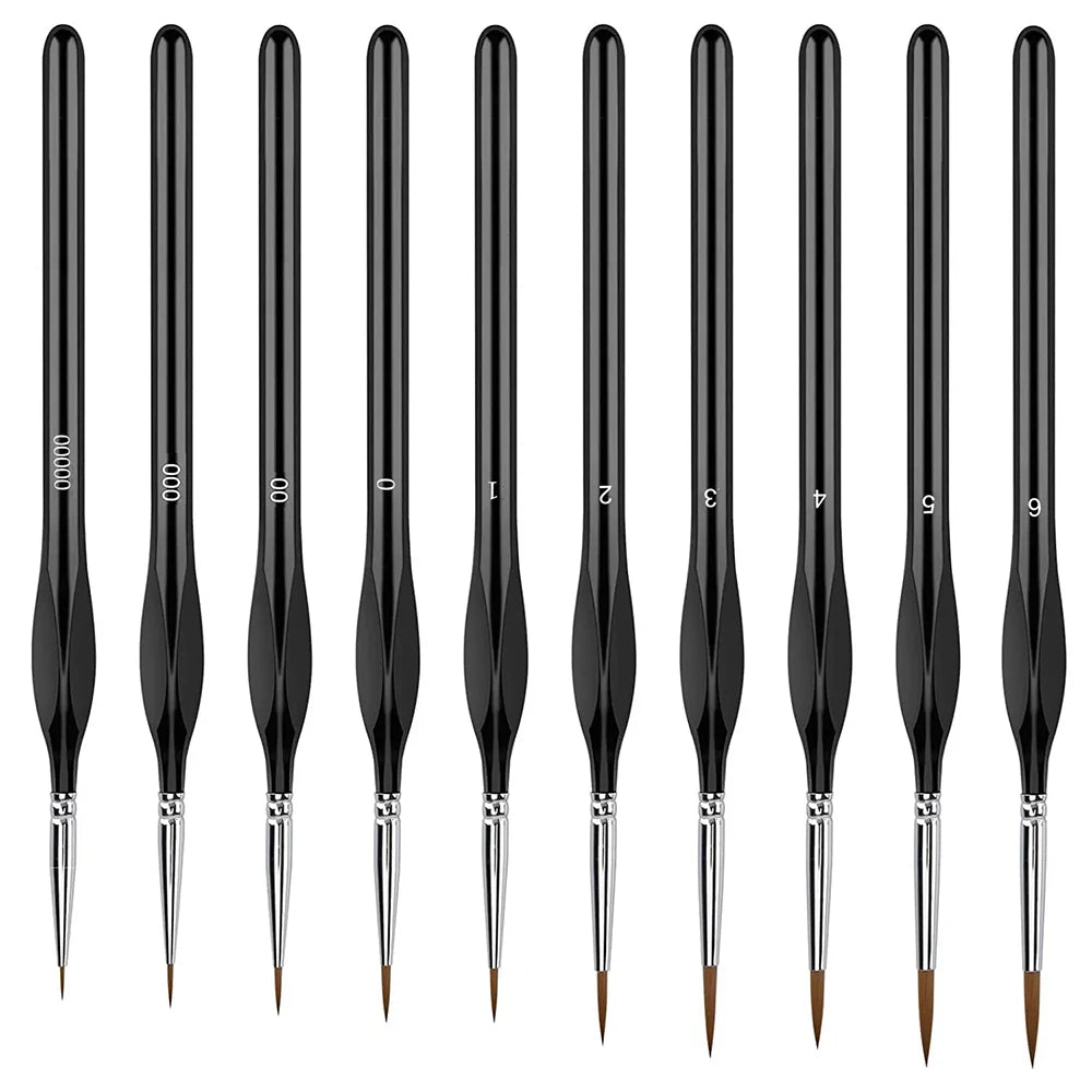 10/20 Pieces Fine Detail Paint Brush Miniature Painting Brushes Kit Mini Paints Brush for Acrylic, Watercolor, Oil, Face, Nail
