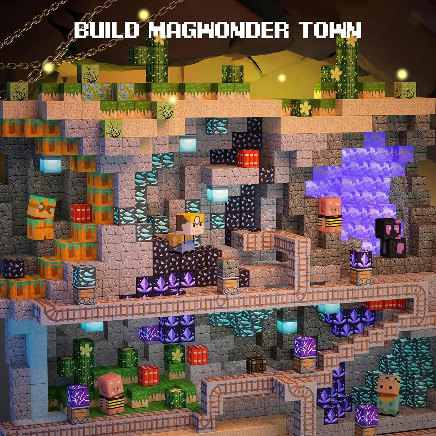 Magnetic Building Blocks - Mine Craft World - Lava