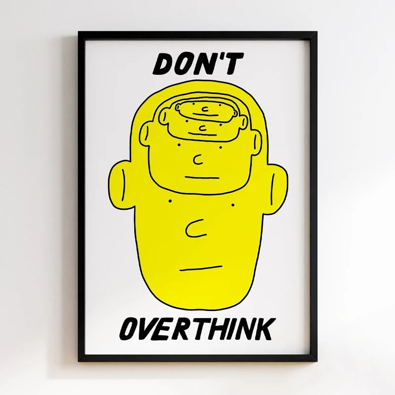 DO NOT Overthink Typography Poster Quotes Wall Art Canvas Painting Posters Prints Mid Century Animal Wall Art for Home Decor