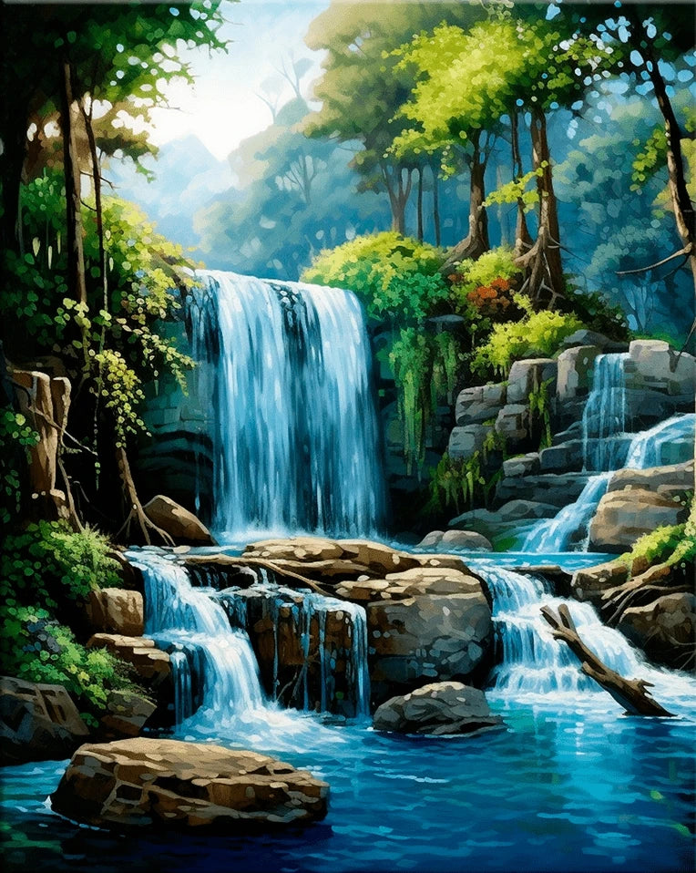 Landscape Architecture Number Painting ,Diy Painting Kit For Adults Paint By Numbers Canvas Acrylic Painting Decorative Paintin