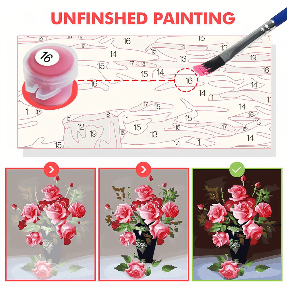 Paint By Numbers Umbrella Tree DIY Arts Crafts Digital Oil Painting Fantasy Landscape Scenery Drawing On Canvas Handpainted Gift