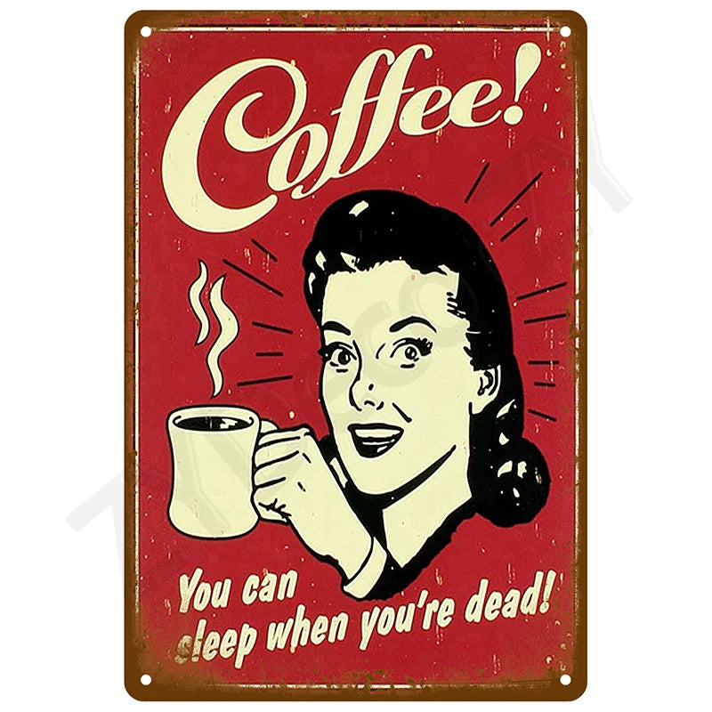 Retro Wall Art Mural Outdoor House Bathroom Home Room Decorations Decor Vintage Metal Signs Plates Tin Sign Posters Man Cave Bar