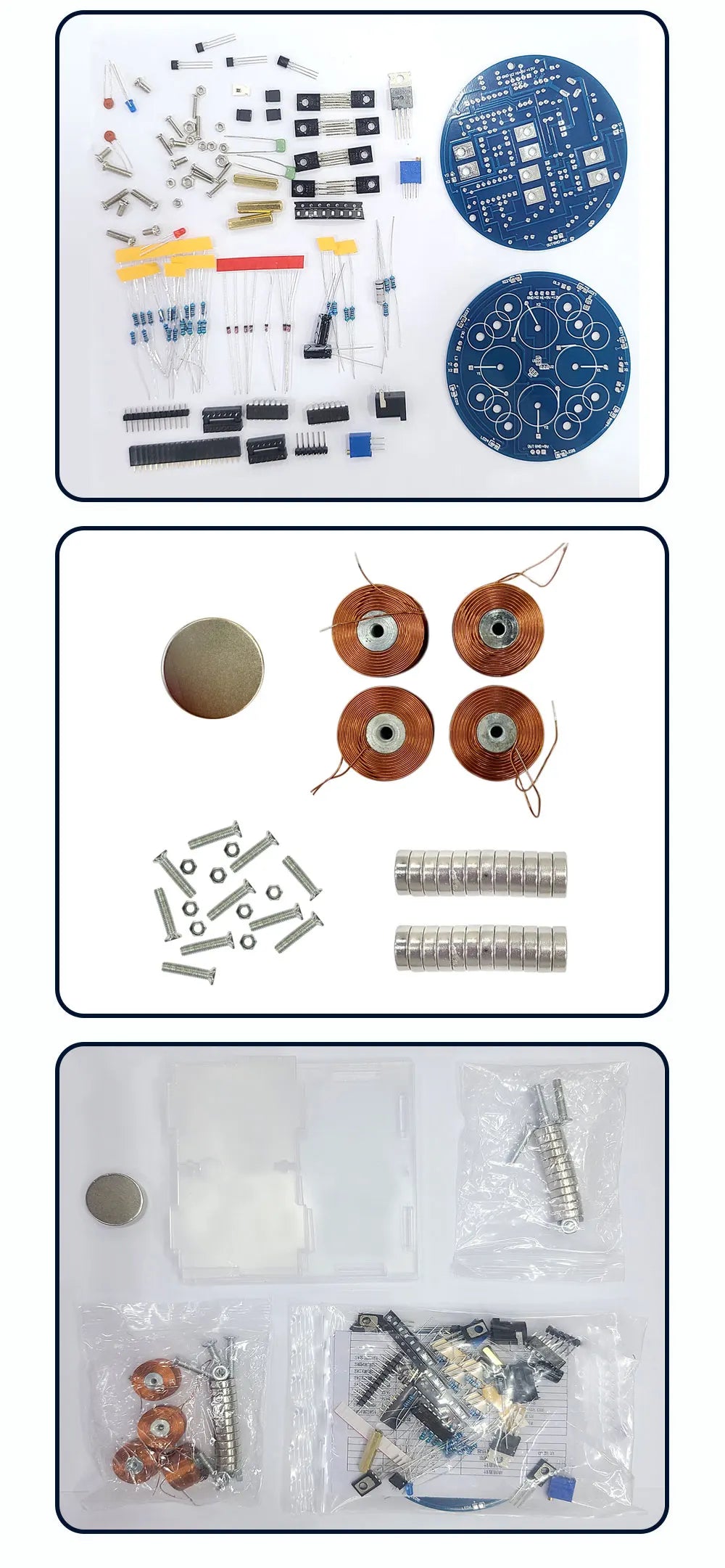 DIY Magnetic Levitation Kit Experiment PCB Soldering Project Practice Solder Assembly Magnet DIY Electronic Kit 2-5W 150G Load