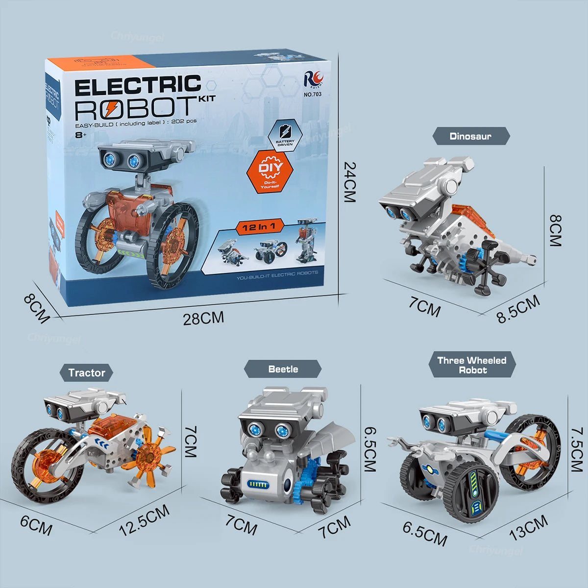 12-in-1 STEM Robot Building Kit