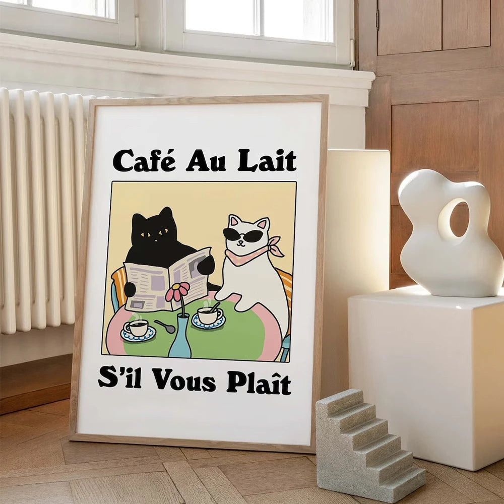Wash Your Plttle Paws Bathroom Black Cat Wall Art Prints Canvas Painting Poster Picture For Living Bed Room Home Decor