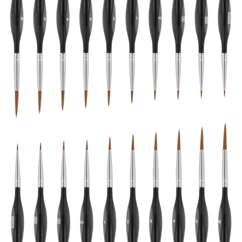 10/20 Pieces Fine Detail Paint Brush Miniature Painting Brushes Kit Mini Paints Brush for Acrylic, Watercolor, Oil, Face, Nail