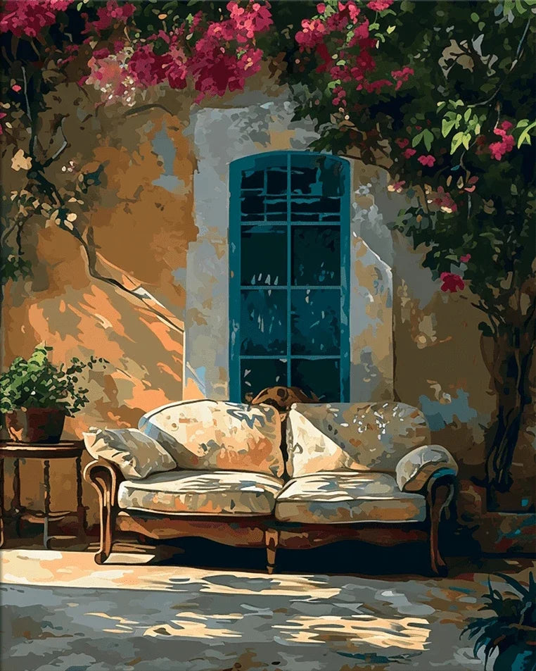 Genie Canvas - Landscape Architecture Number Painting ,Diy Painting Kit For Adults Paint By Numbers Canvas Acrylic Painting Decorative Paintin