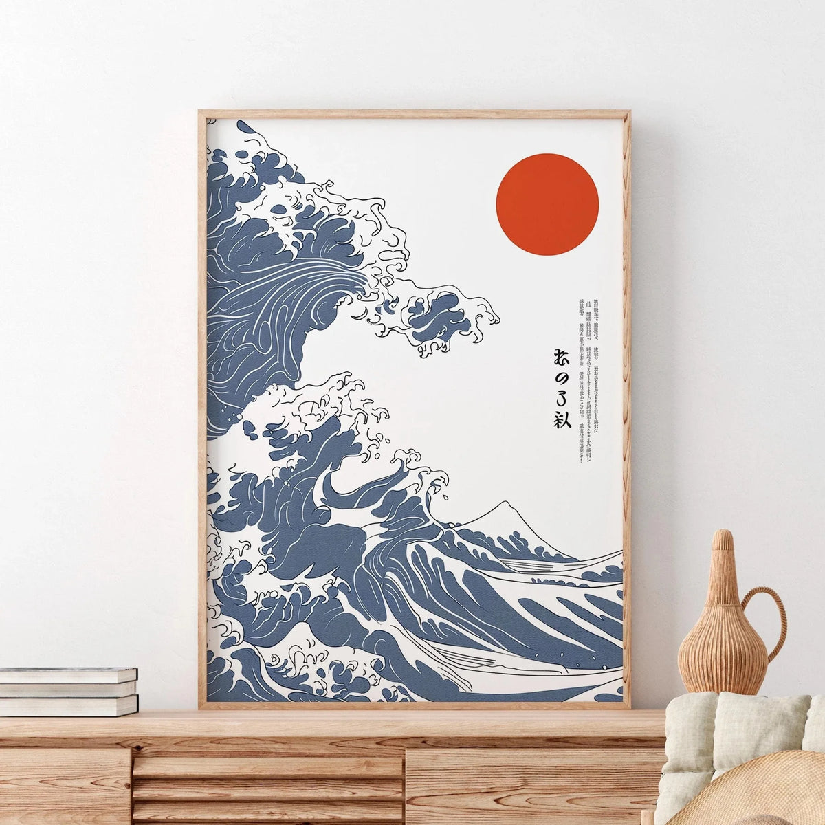 1 Wave Landscape Japanese Wall Art Poster Mount Fuji Sunrise Wave Canvas Print For Modern Living Room Home Decor  Poster Canvas