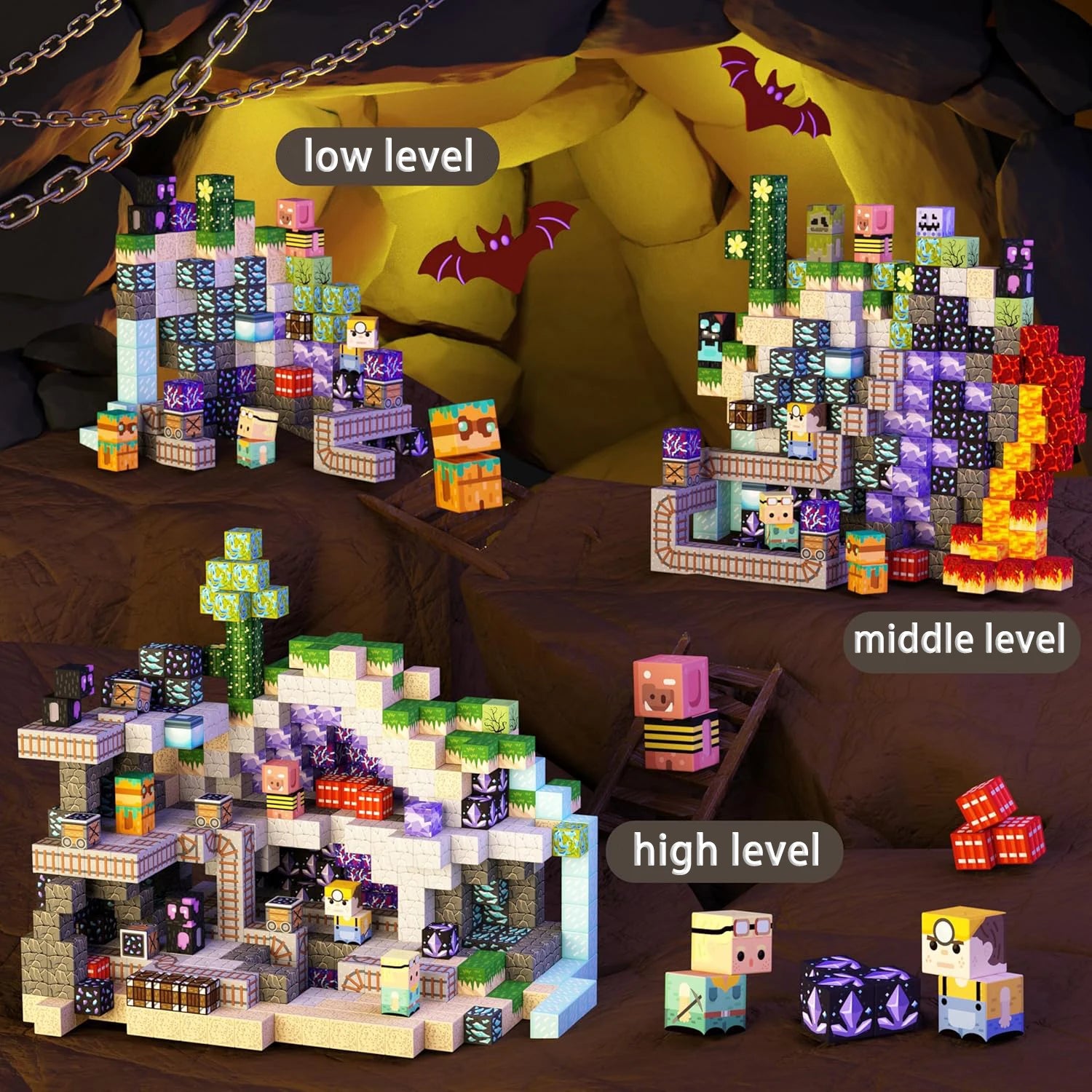 Magnetic Building Blocks - Mine Craft World - Mine