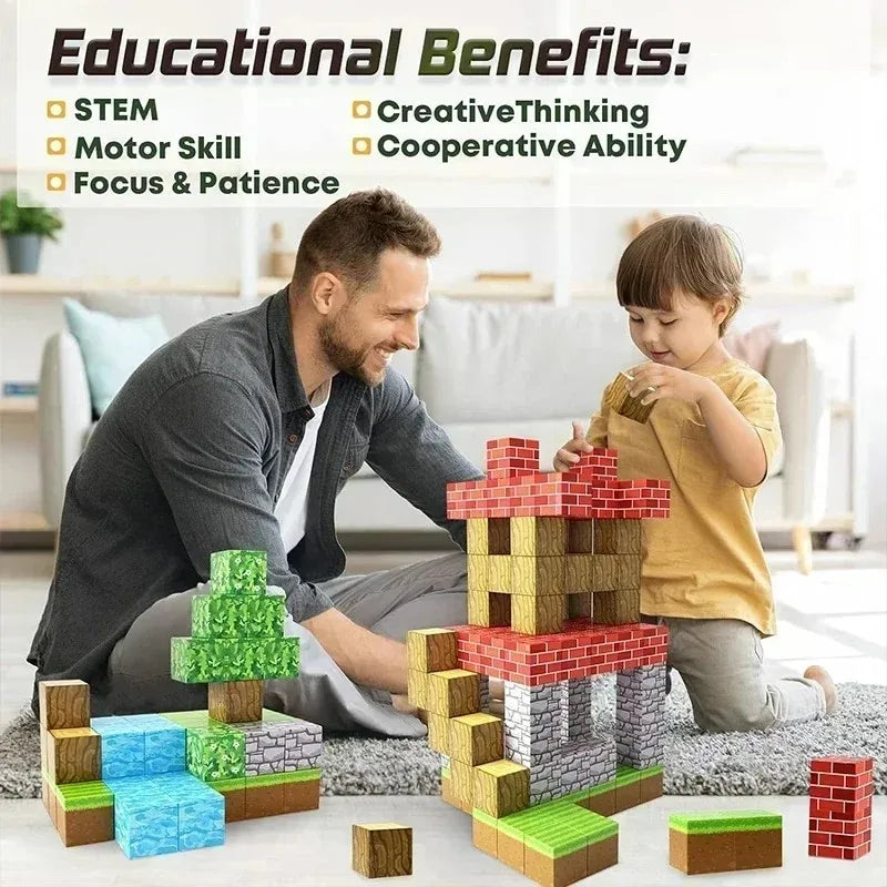 Montessori Magnetic Building Blocks