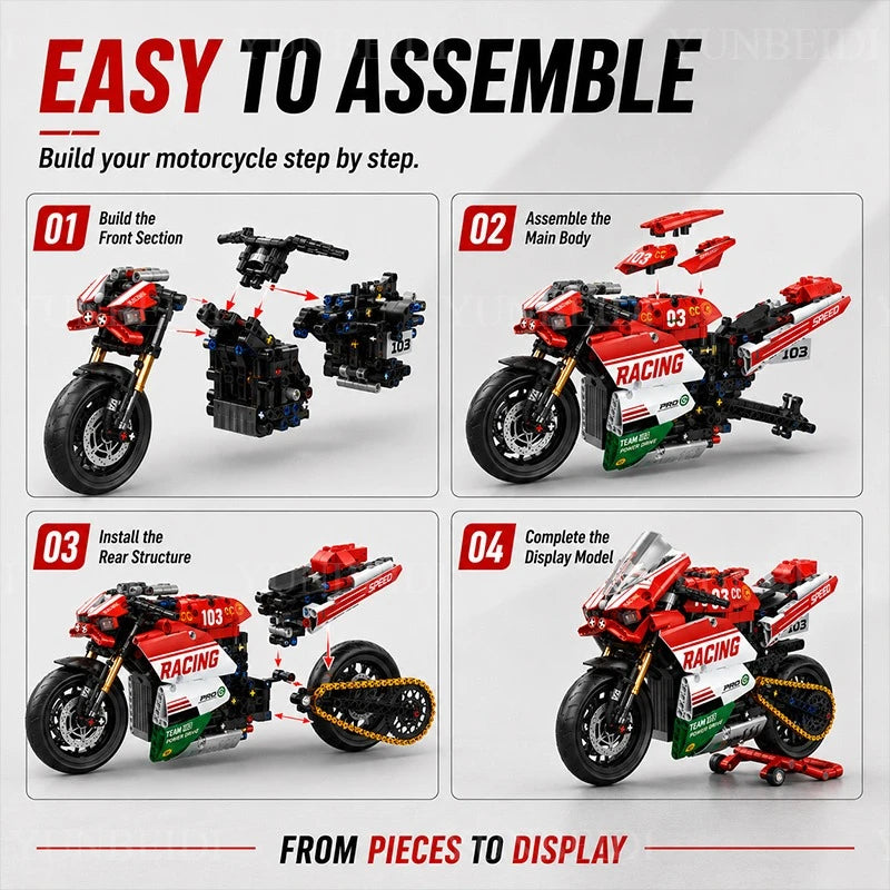 Motorcycle Building Block Set