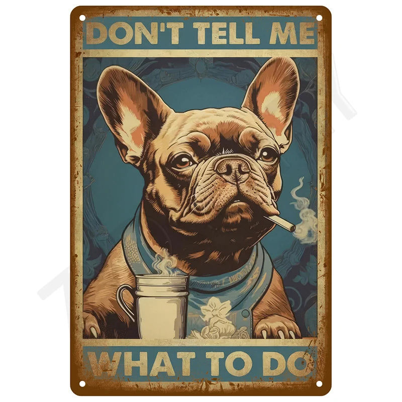 Retro Wall Art Mural Outdoor House Bathroom Home Room Decorations Decor Vintage Metal Signs Plates Tin Sign Posters Man Cave Bar