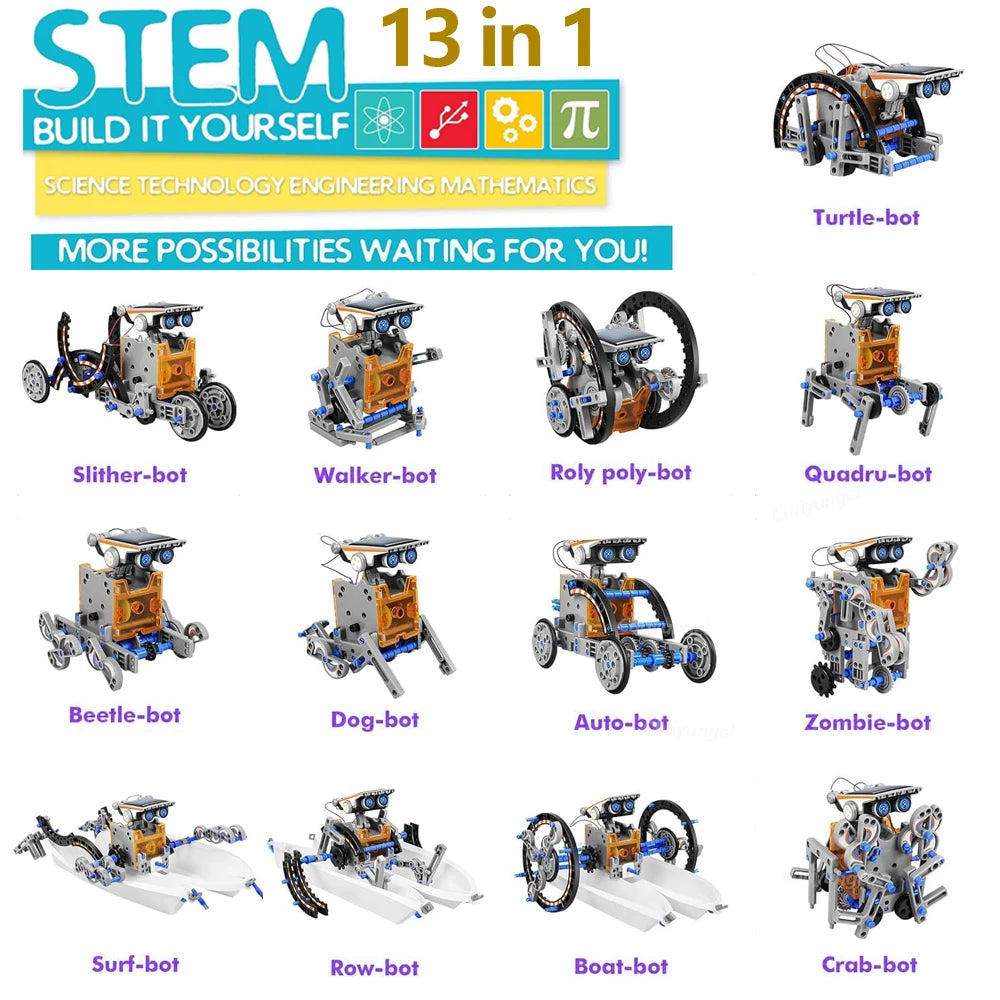 12-in-1 STEM Robot Building Kit