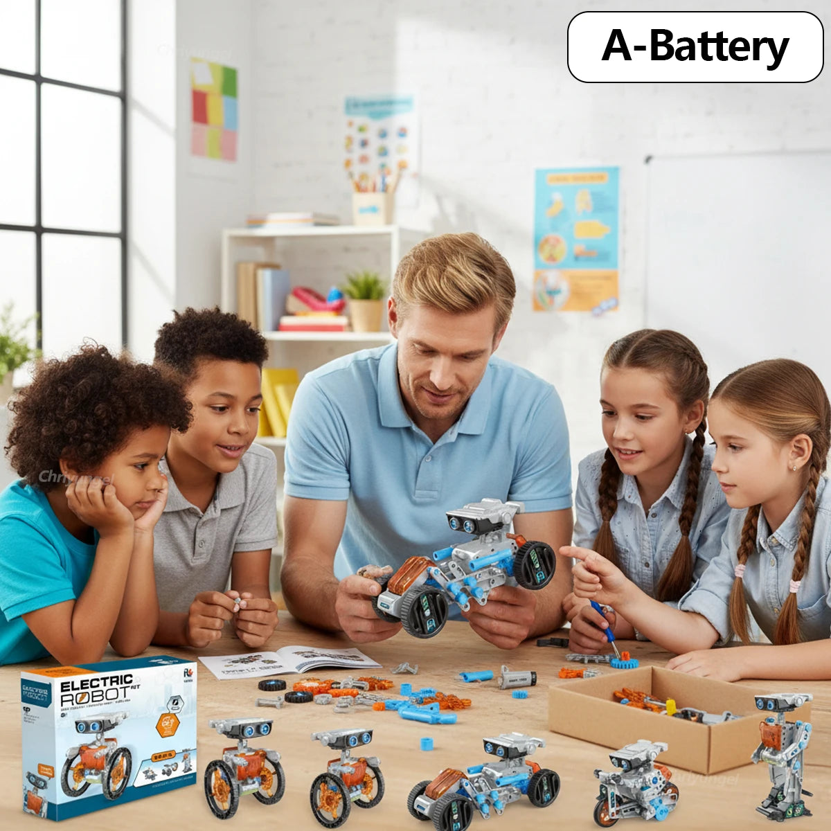 12-in-1 STEM Robot Building Kit