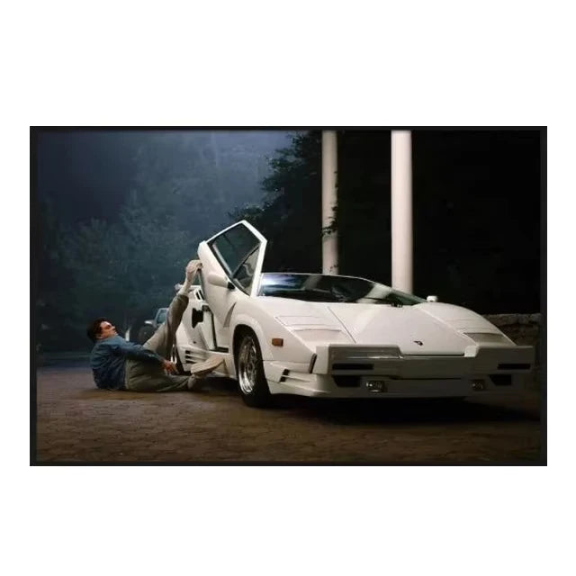 AA Vintage Wall , American Black Card The Wolf of Wall Street, Canvas Printed Poster, Home Living Room Bedroom Decoration