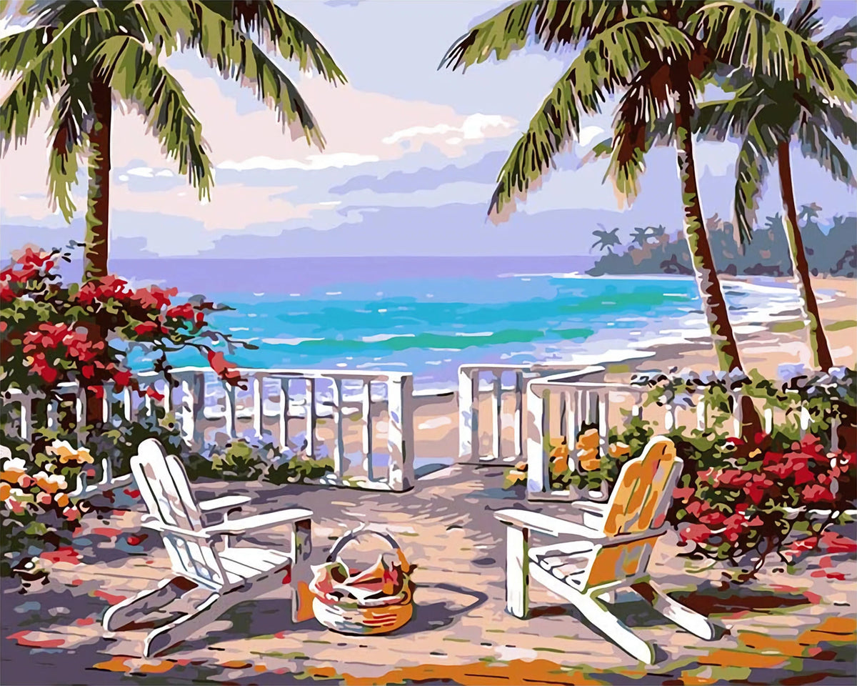 Street - Paint by Numbers Kit for Adults，children，Beginner to Advanced NumberOil Paintin ，Home Decor ，DIY Art Scenery Oil Painting 40x50 cm