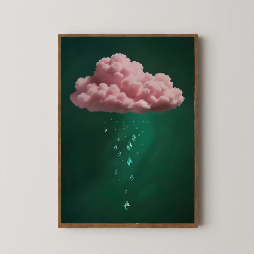 Modern Minimalist Abstract Cloud Wall Art, Suitable for Living Rooms and Bedrooms, Housewarming Gifts or Art Decoration Posters