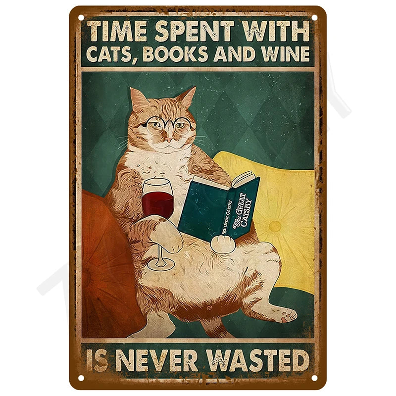 Retro Wall Art Mural Outdoor House Bathroom Home Room Decorations Decor Vintage Metal Signs Plates Tin Sign Posters Man Cave Bar