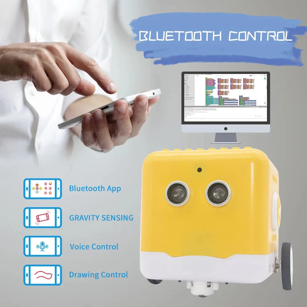 Kidsbits Programmable Robot Kit Coding Robot +28 Projects Tutorials For Arduino Graphical Programming KIDS DIY STEM Educational